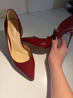 Jessica Simpson Burgundy Patent Leather Heels – Size 5.5