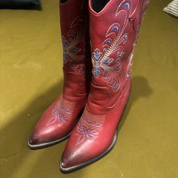 Red Boots Size 7