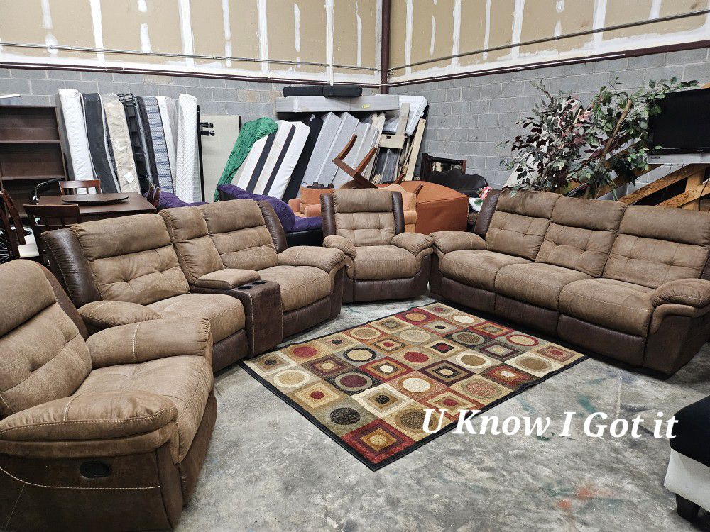 4 Piece Recliner Couch Set 