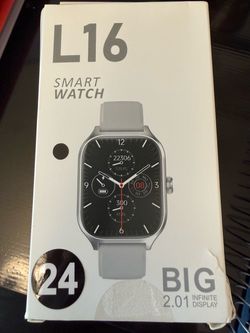 L16 Smart Watch - Big 2.01" Infinite Display (Black / Android & iOS)
