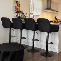 Brand new black bar stools (set of 4).