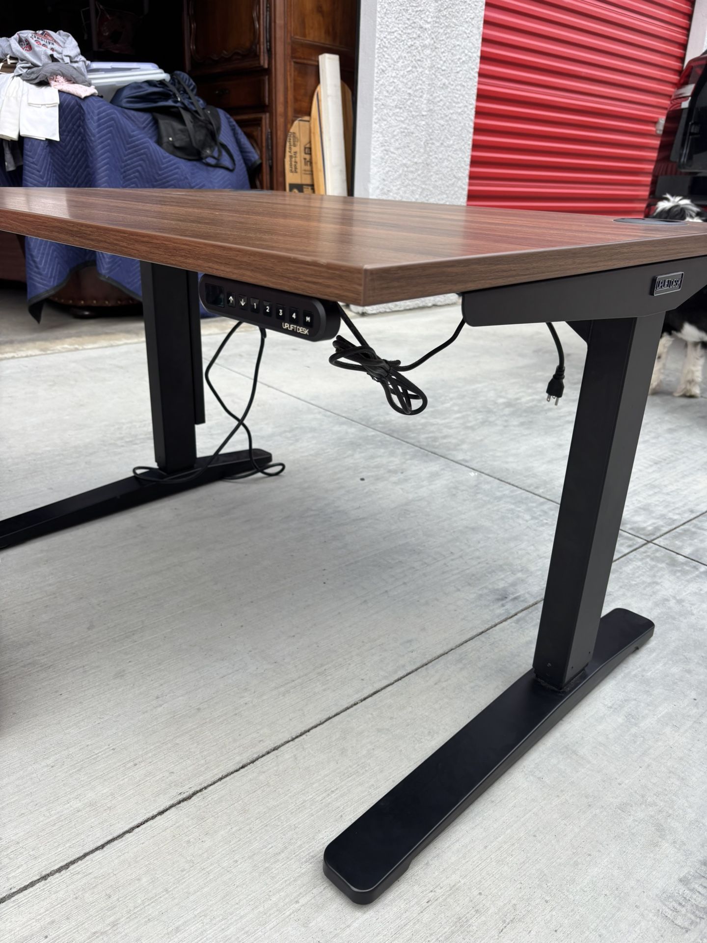 UPLIFT Adjustable Height Standing Walnut Desk