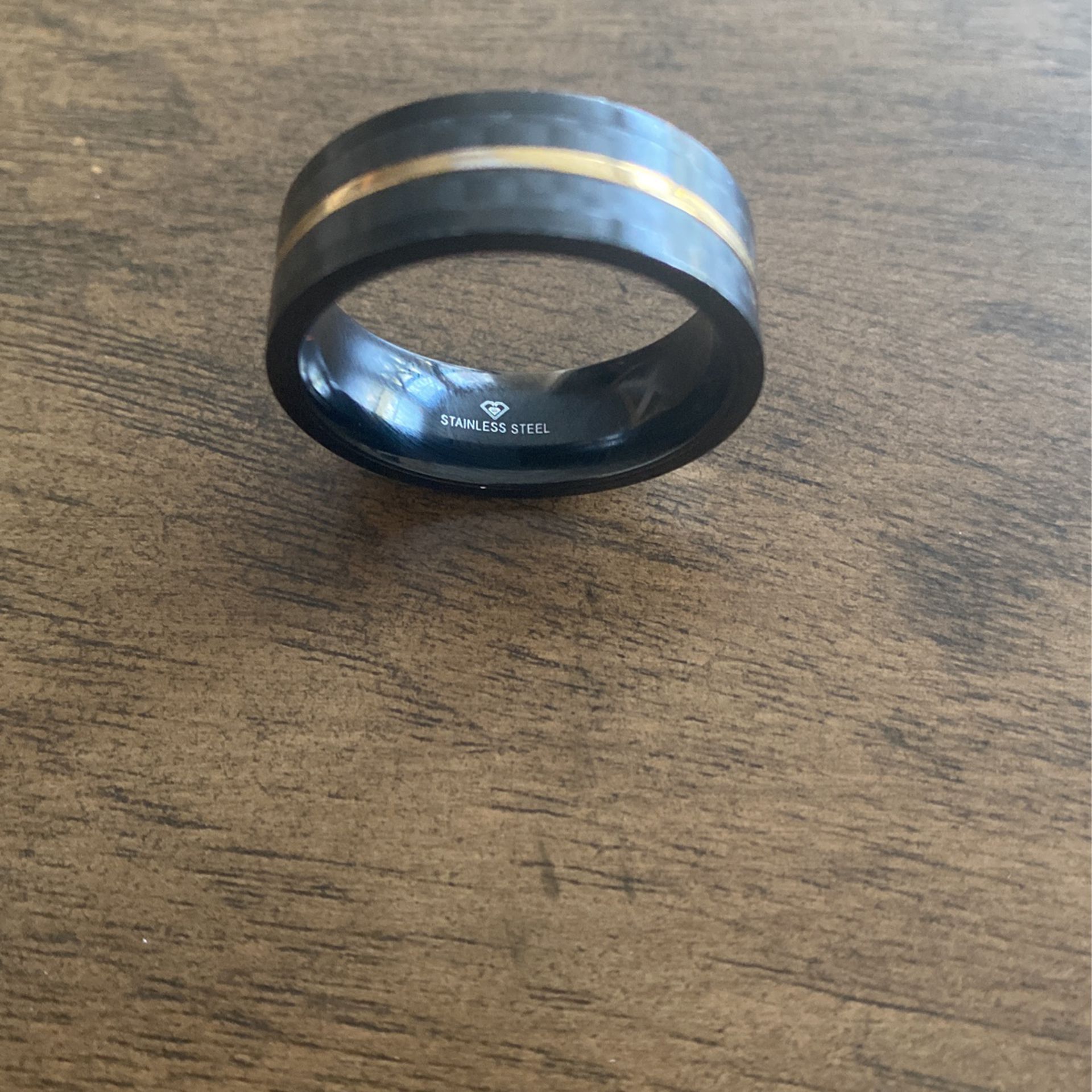 Wedding Band Mens 8MM Size 11 Stainless Steel 