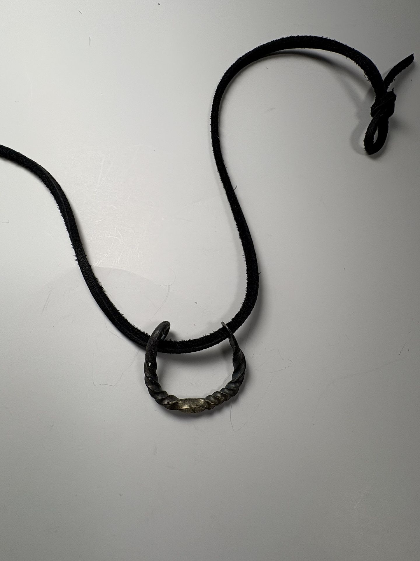 Ring Holder Pendant, Handmade RWM Forge