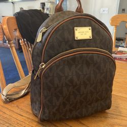 Michael Kors Mk Signature Logo 12” Tall Backpack Without Handle