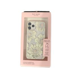 kate spade new york - Protective Hard Shell Case for Apple® iPhone® 11 Pro - Cream With Stones/Hollyhock Floral Clear

