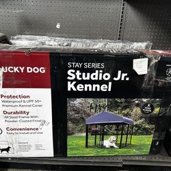 Lucky Dog Studio Jr. Outdoor Kennel with Roof Cover