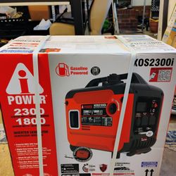 NEW! 2300 Watt Portable Generator & Inverter With CO2 Detector
