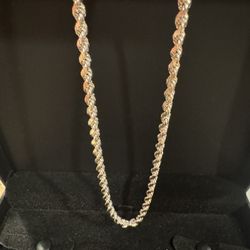 925 SILVER - 18 inch - 3.5mm -DIAMOND-CUT - ROPE CHAIN