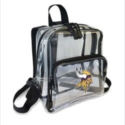 Northwest NFL Minnesota Vikings Clear Stadium Approved Mini Backpack X-Ray Style - 10" x 3" x 8"