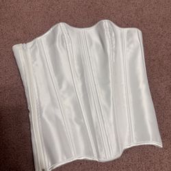 New small white satin corset costume Rennisance cosplay festival rave top