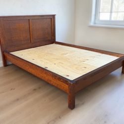 Wayfair Miley Brown Solid Wood Queen Platform Bed Frame