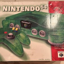Nintendo 64 Jungle Green Console CIB
