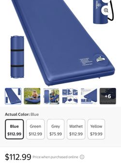 Memory Sleeping Pad, 3.1" Ultra-Thick Foam Sleeping Mats for Camping, Easy Inflate&Deflate,9.5 R-Val
