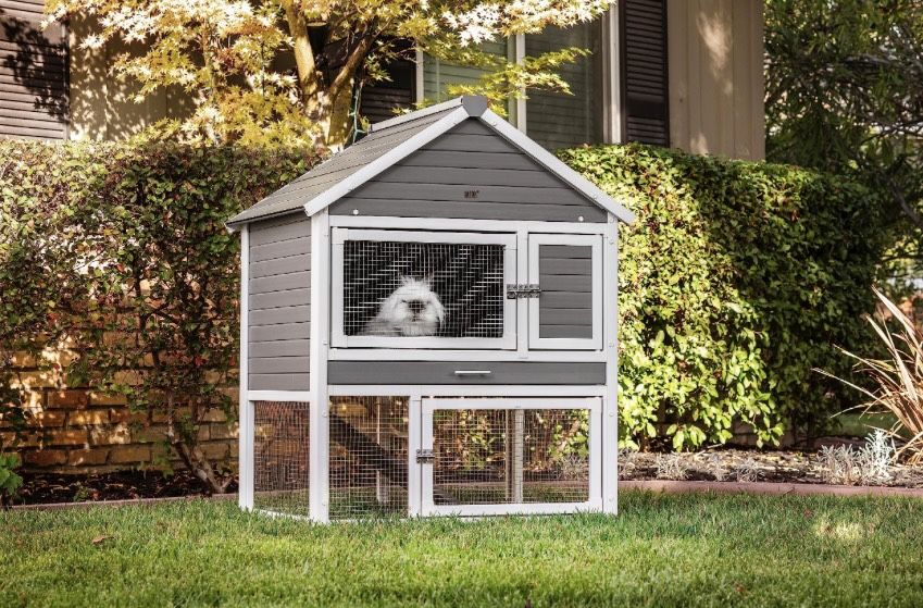 New Age Pet ECOFLEX® Huntington Outdoor Townhouse Rabbit Hutch