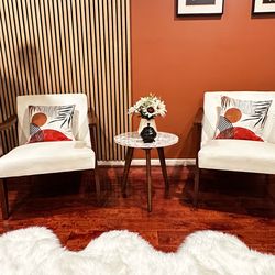 Bundle Accent Chairs + Table Farm House Decor