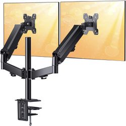 ErGear Dual Monitor Stand, Adjustable Monitor Desk Mount for Up to 30in Screens, Full Motion Gas Spring Monitor Arm Holds Up to 17.6LBS, Max VESA 100x