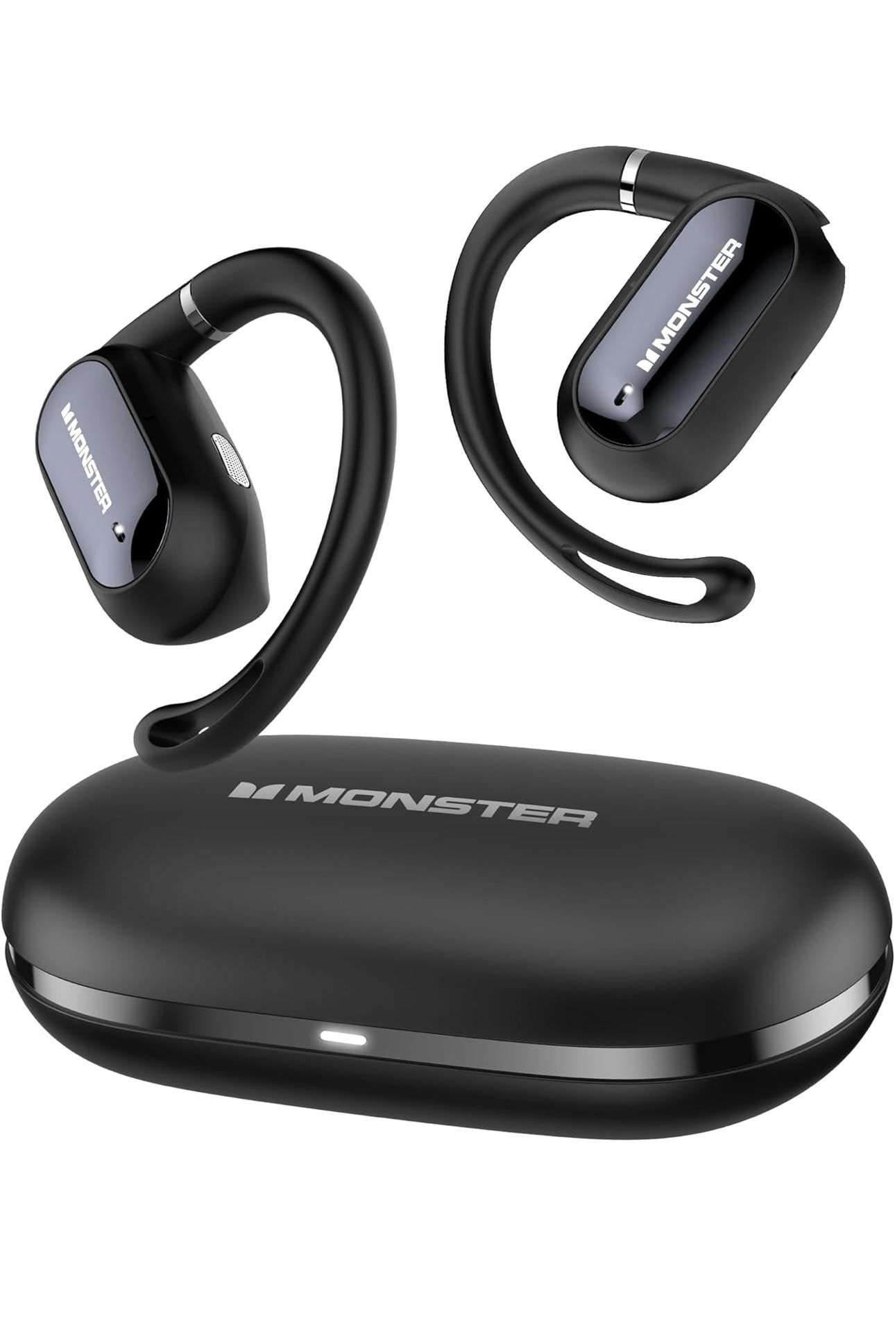 Monster Open Ear AC322, Bluetooth 5.4 Headset, 36H Battery Life, IPX5 Waterproof, Clear Communication, Ergonomic Design, Ear Angle Adjustable, Not Eas