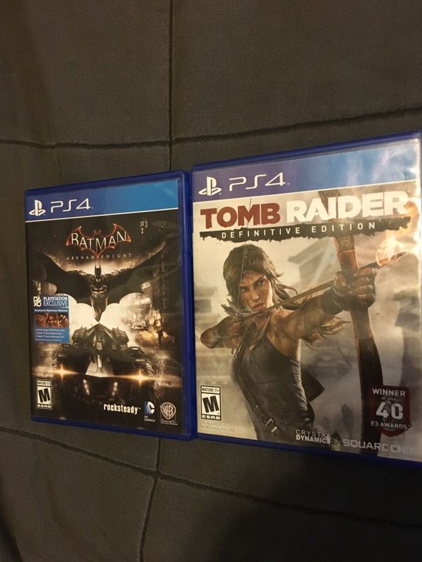 PS4 Games(Uncharted 4, Batman & Tomb Raider