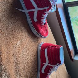 Red Vans Size 13