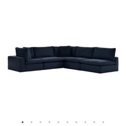 Blue 4 Piece Corner Sofa 