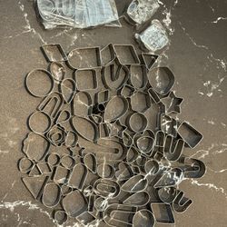 Lot of Metal Polymer Clay Cutters $20  Metal polymer Clay cutters in various shapes and sizes