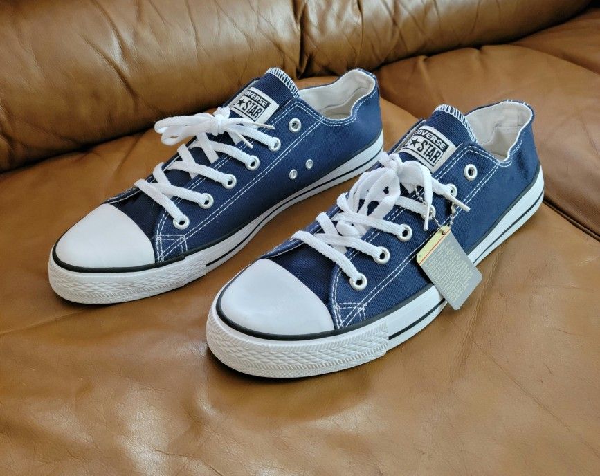 New Men's Converse All Star Navy Blue White Size 11
