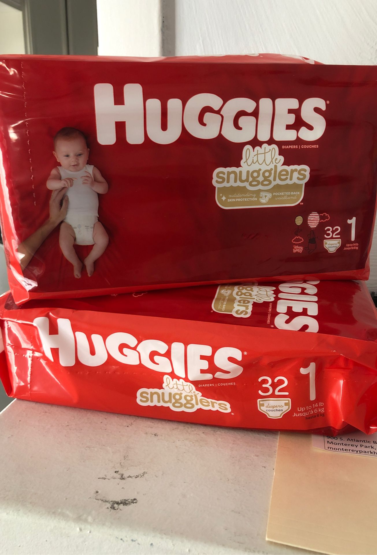 Huggies 32 count size 1 $15 for both