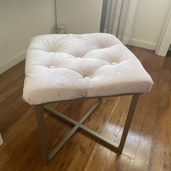 Pink Velvet Stool 