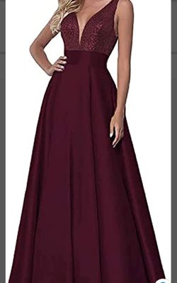 Elegant Satin Long Dress _ Party Dress_ Prom Dress