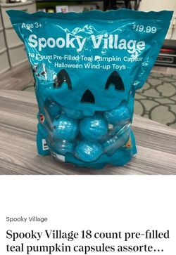 NEW HALLOWEEN SPOOKY VILLAGE 18 COUNT PRE FILLED PUMPKIN CAPSULES