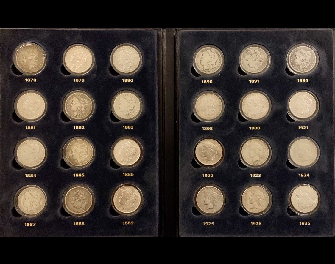 Complete Silver $Dollar Album  Morgan & Peace Collection