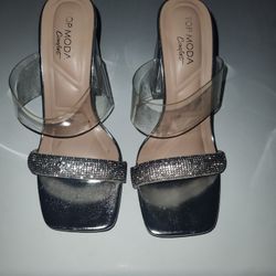 3 pairs of blinged out moda heels 