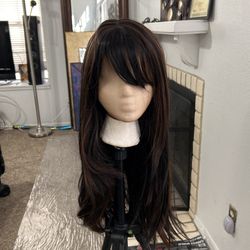 Brown Highlighted Wig