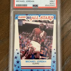 1989 Fleer Sticker Michael Jordan #3 PSA 9 Chicago Bulls