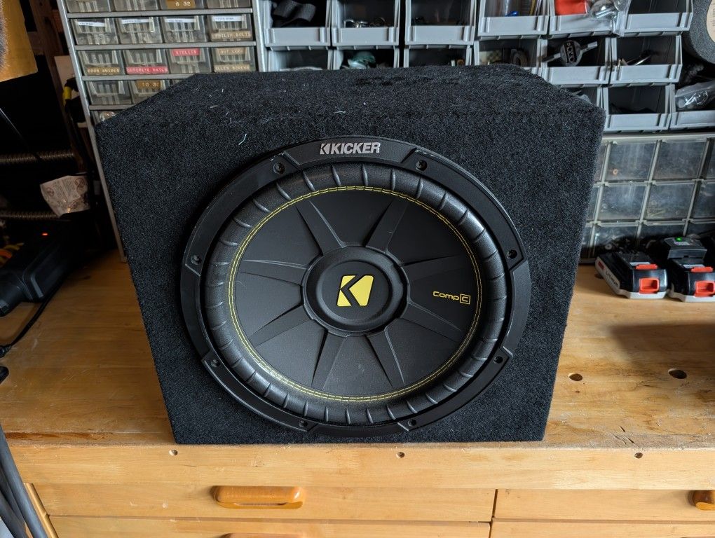 12" Subwoofer w/Angled Box & Amplifier