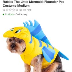 Rubies The Little Mermaid: Flounder Pet Costume Medium
