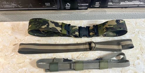 MILITARY STYLE BELTS/ STRAPS SET OF THREE (3) PRICE FOR ALL 3!