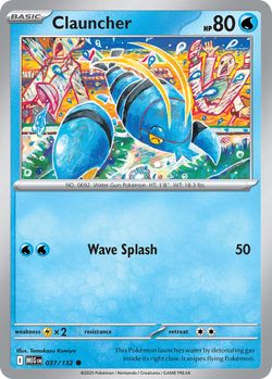 Clauncher 037/132 Common Mega Evolution Pokemon Near Mint