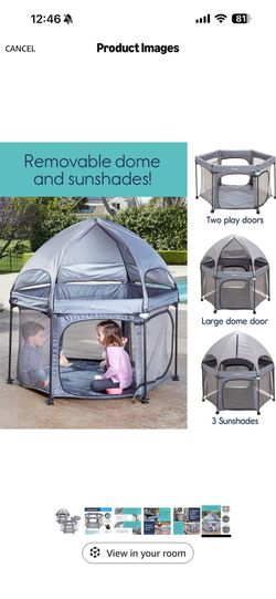 PlayPod Outdoor Baby PlayPen with Canopy
