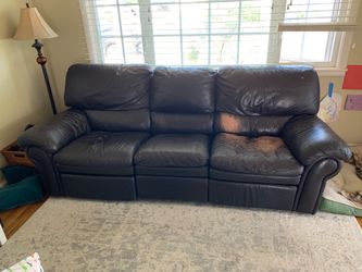 Couch Leather with end recliners