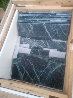 Black and mint Green Marble