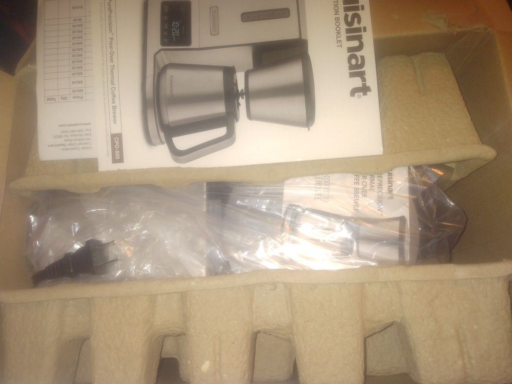 Cuisinart Pour Over Coffee Thermal Stainless Steel Carafe