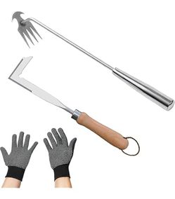 Weed Puller Tool, Manual Stainless Steel Weeding Tool, Axe Shape