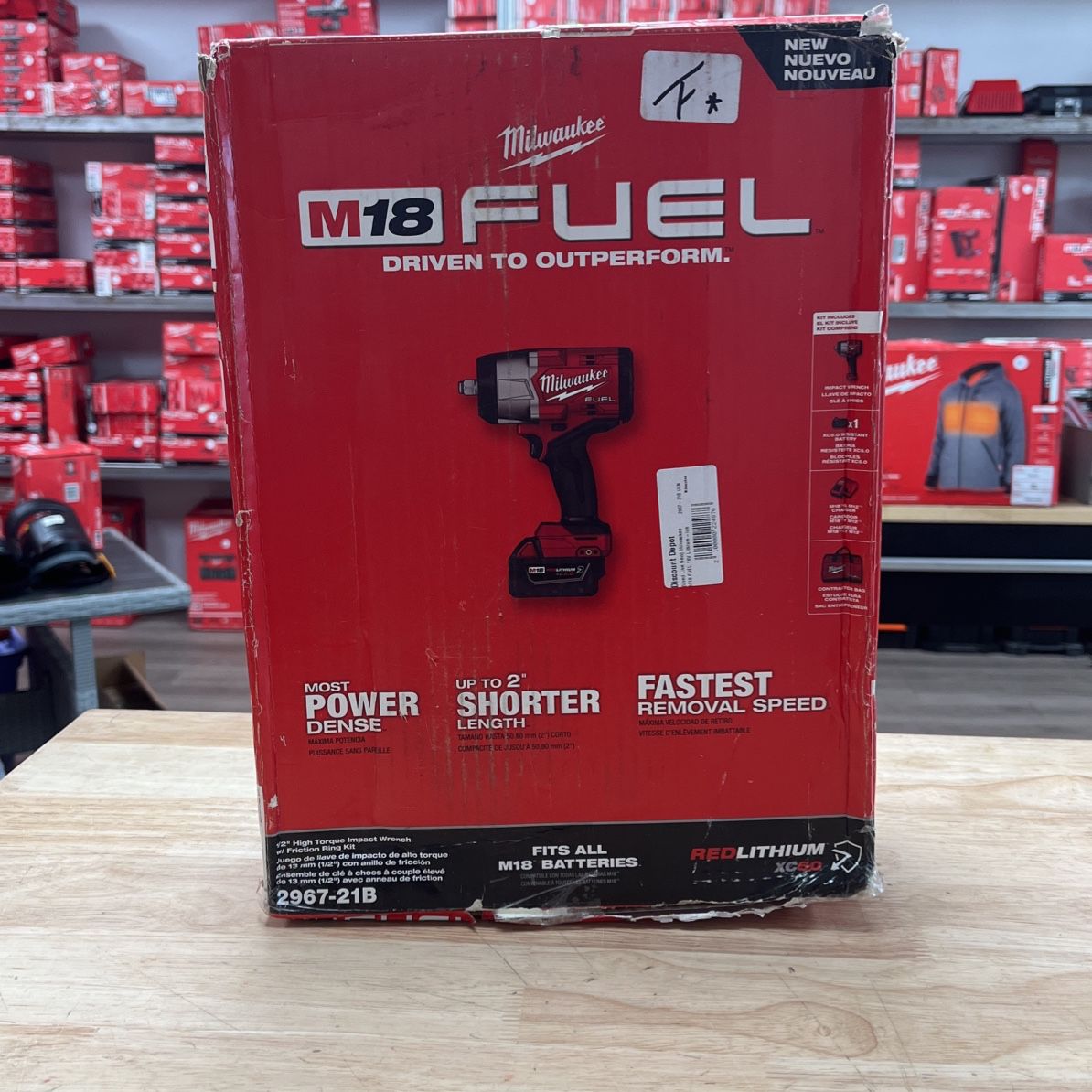 Milwaukee M18 FUEL 18V Lithium-Ion Brushless Cordless 1/2 in. Impact Wrench w/Friction Ring Kit w/One 5.0 Ah Battery and Bag