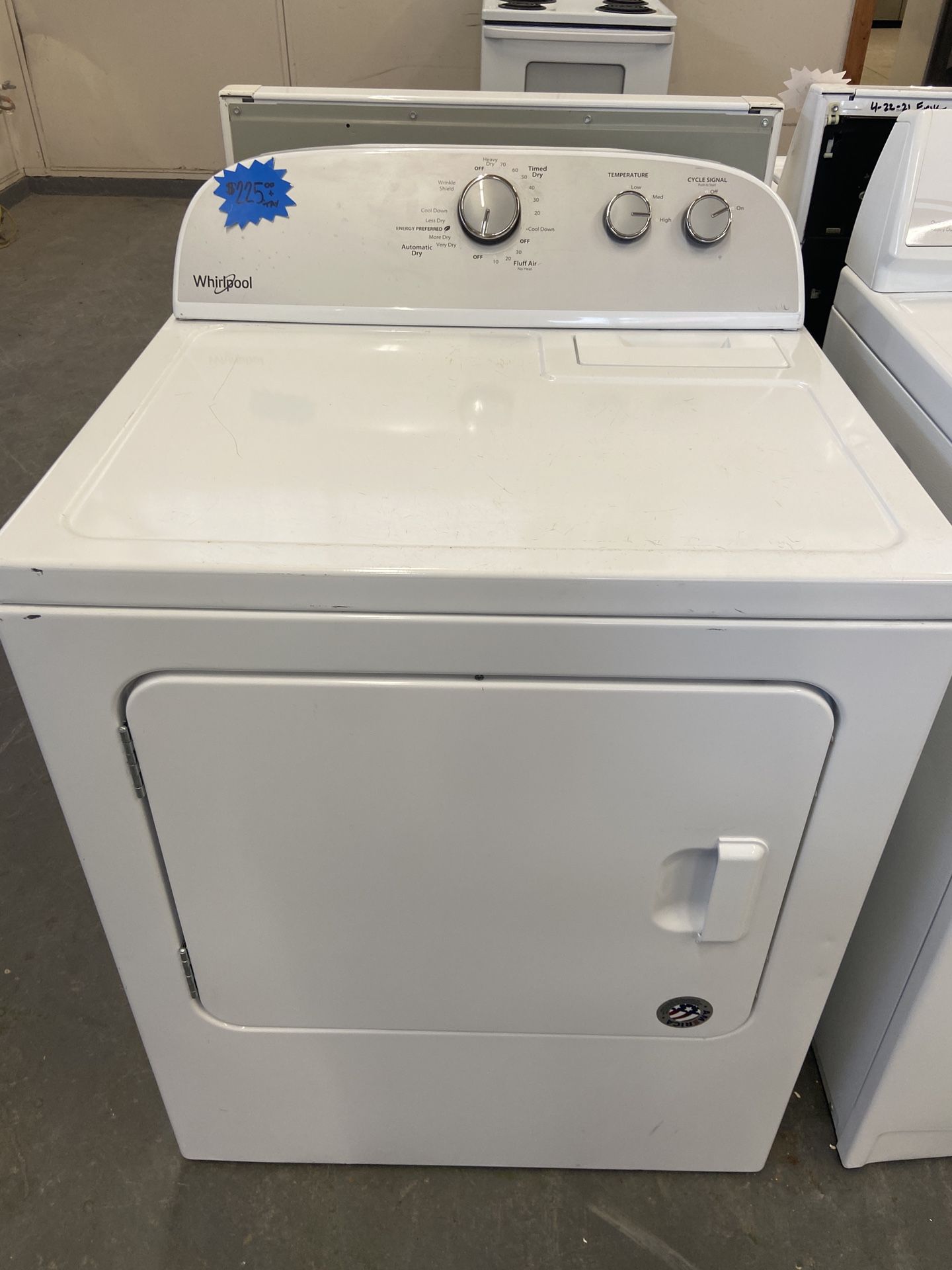 WHIRLPOOL LARGE CAPACITY DRYER