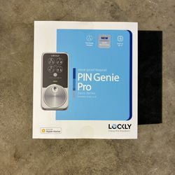 Lockly Pin Genie Pro Satin Nickel Deadbolt Wi-Fi Smart Lock 
