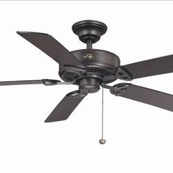 52 inch farmington ceiling fan natural iron finish