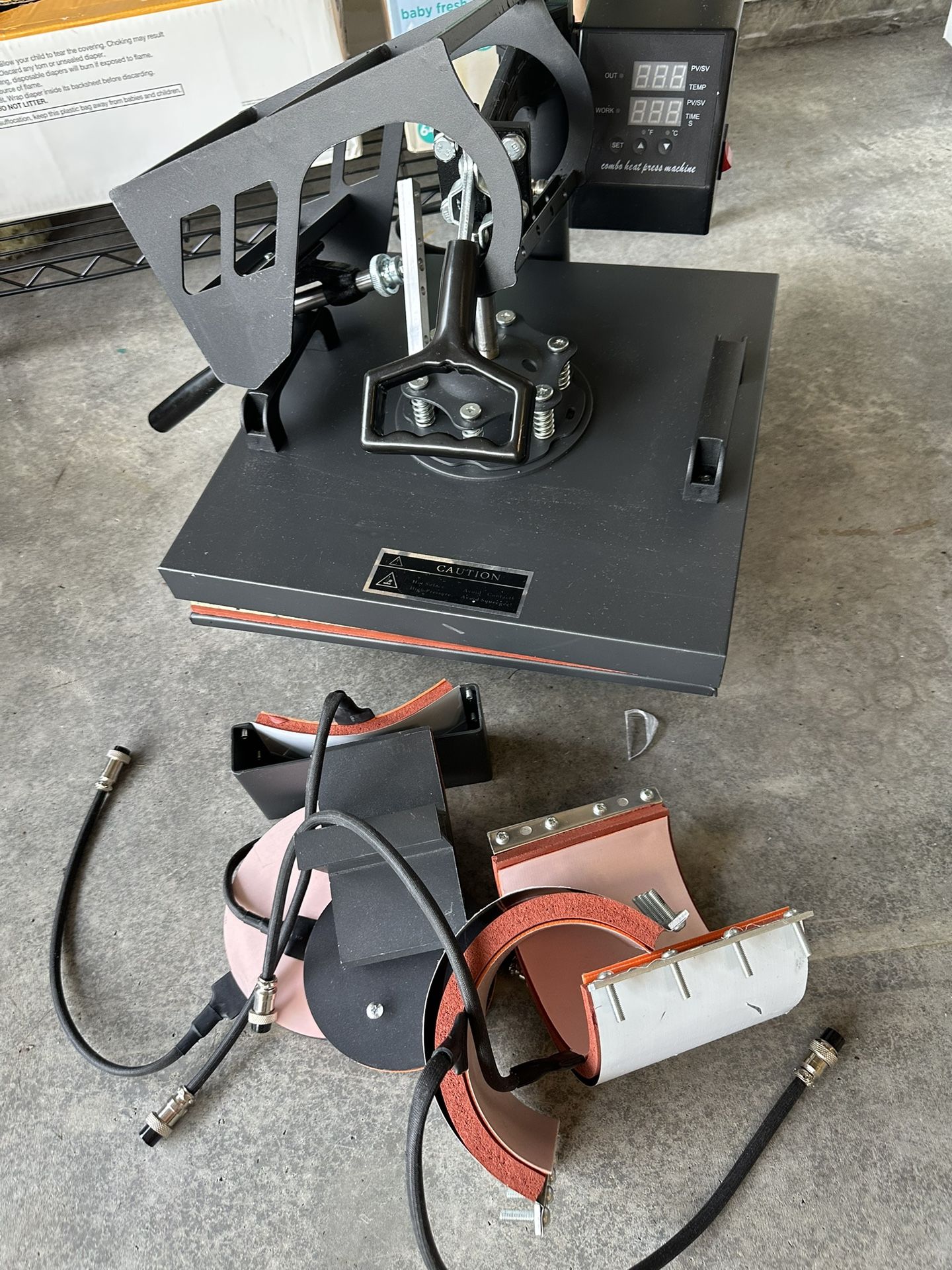T Shirt Press With Hat And Cup Sublimation Pieces