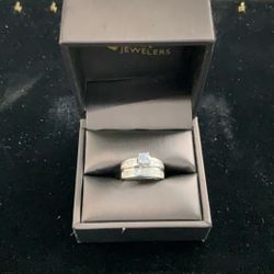 LDS Plat Ring Clear Stone Ring 